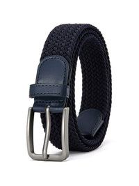 Navy Elastic Braided Belt 