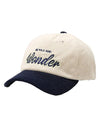 Navy "Be Wild And Wonder" Corduroy Baseball Cap  2
