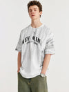 Never Mind Take It Easy Puff Print T-Shirt in White Color 7