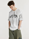 Never Mind Take It Easy Puff Print T-Shirt in White Color 8