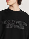 No Time To Be Timid Embroidered T-Shirt in Black Color 3