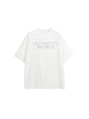 No Time To Be Timid Embroidered T-Shirt in White Color