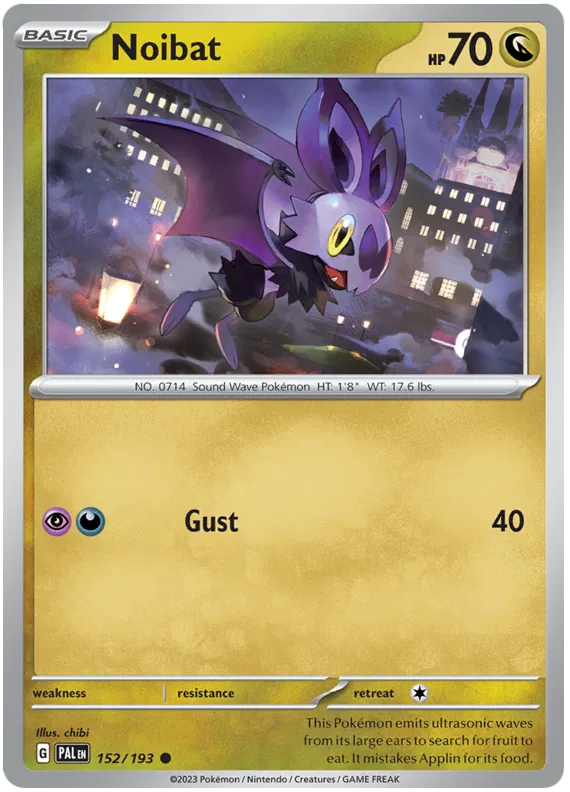 Pokemon Scarlet & Violet Paldea Evolved Noibat Card