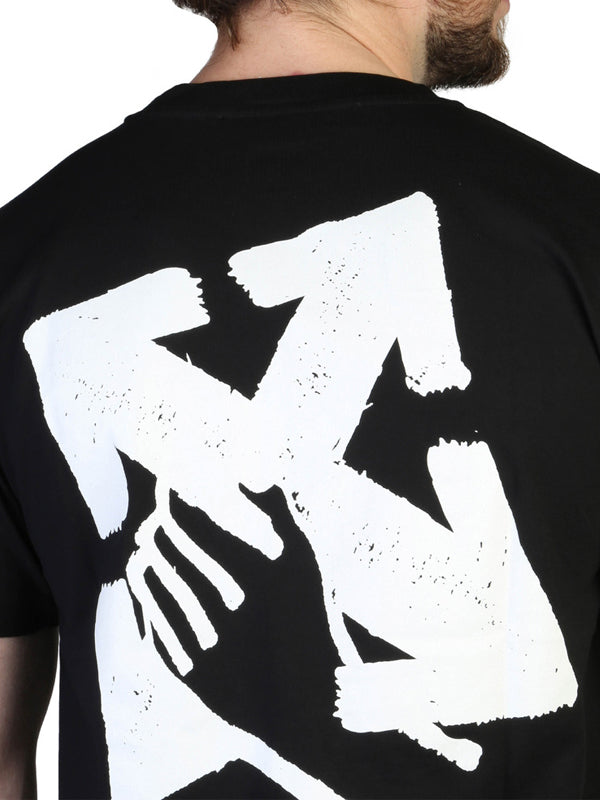 Off-White Hand Arrow-Print Slim T-shirt in Black Color 7