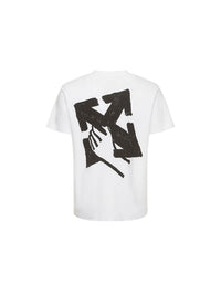 Off-White Hand Arrow-Print Slim T-shirt in White Color