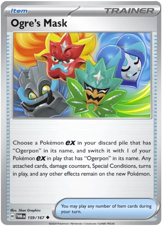 [Collector Troves] Pokemon Scarlet & Violet Twilight Masquerade Trainer Ogre's Mask Card