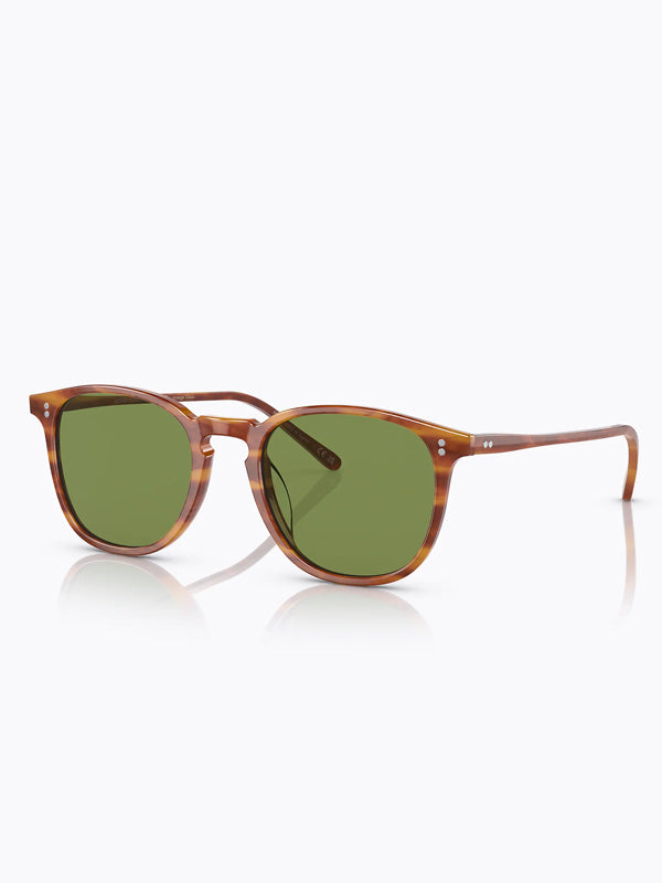 Oliver Peoples Finley 1993 Sun Sugi Tortoise with Green Crystal Lens
