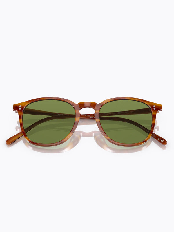 Oliver Peoples Finley 1993 Sun Sugi Tortoise with Green Crystal Lens 6