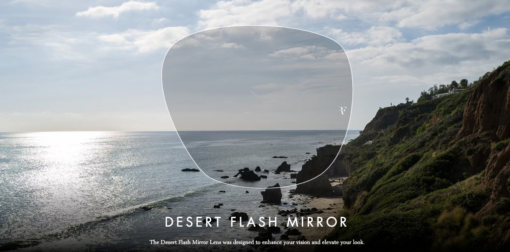 Oliver Peoples Mr Federer Sunglasses in Umbre-Desert Flash Mirror Color