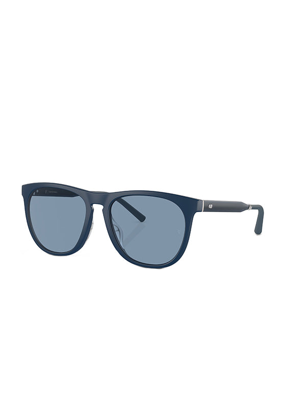 Oliver Peoples Roger Federer R-1 Sunglasses in Semi-Matte Blue Ash-Marine Color 