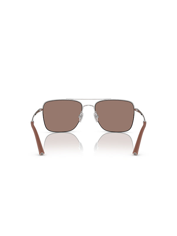 Oliver Peoples Roger Federer R-2 Sunglasses in Brick/Silver Sierra Color 5