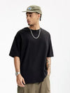 Oversized Drop Shoulder Short Sleeve T-Shirt in Black Color 2