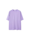 Oversized Drop Shoulder Short Sleeve T-Shirt in Purple Color