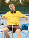 Oversized Drop Shoulder Short Sleeve T-Shirt in Yellow Color 4