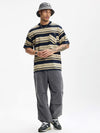 Oversized Striped Pocket T-shirt in Royal Blue Color 6