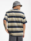 Oversized Striped Pocket T-shirt in Royal Blue Color 8
