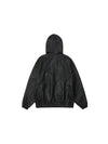 PU Leather Hoodie Jacket with Front Pockets 2