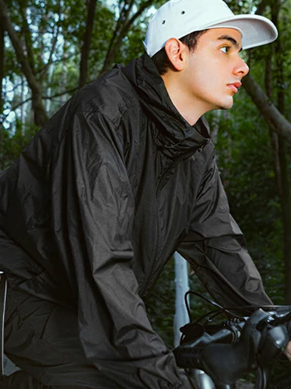 Packable Lightweight UV Protection Jacket in Black Color 3