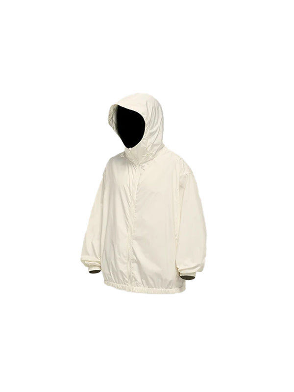 Packable Lightweight UV Protection Jacket in Cream Color 