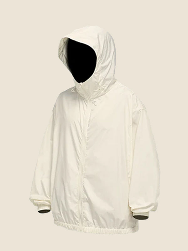 Packable Lightweight UV Protection Jacket in Cream Color  2