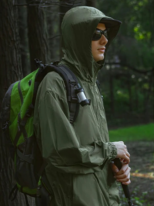 Packable Lightweight UV Protection Jacket in Dark Green Color 3