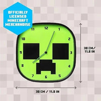 Paladone Minecraft Creeper Glow In The Dark Wall Clock 6