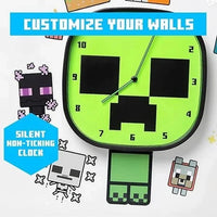 Paladone Minecraft Creeper Glow In The Dark Wall Clock 4