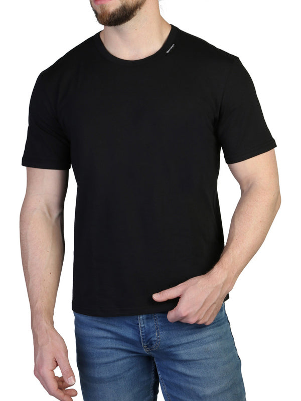 Palm Angels Logo Tag Round-Neck Black Lounge T-shirt 3