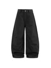 Parisian Twill Curved Wide Leg Jeans
