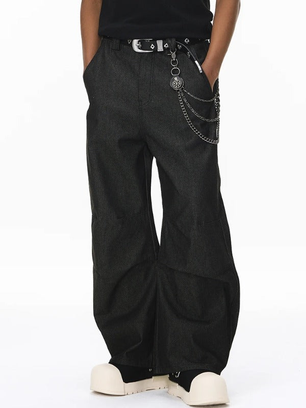 Parisian Twill Curved Wide Leg Jeans 4