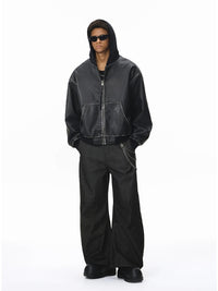 Parisian Twill Curved Wide Leg Jeans 5