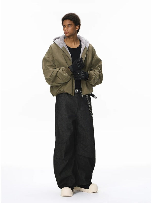Parisian Twill Curved Wide Leg Jeans 6