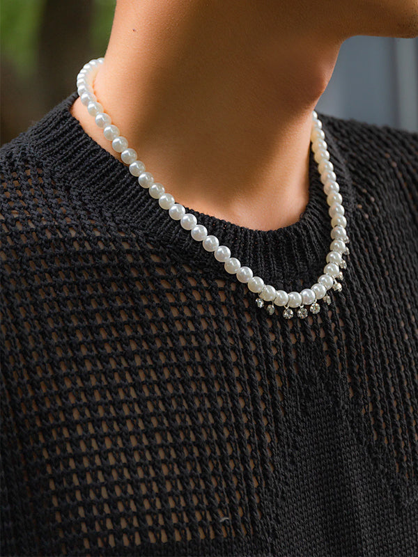 Pearl with Rhinestone Necklace 3