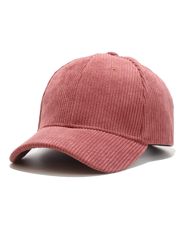 Pink Corduroy Baseball Cap
