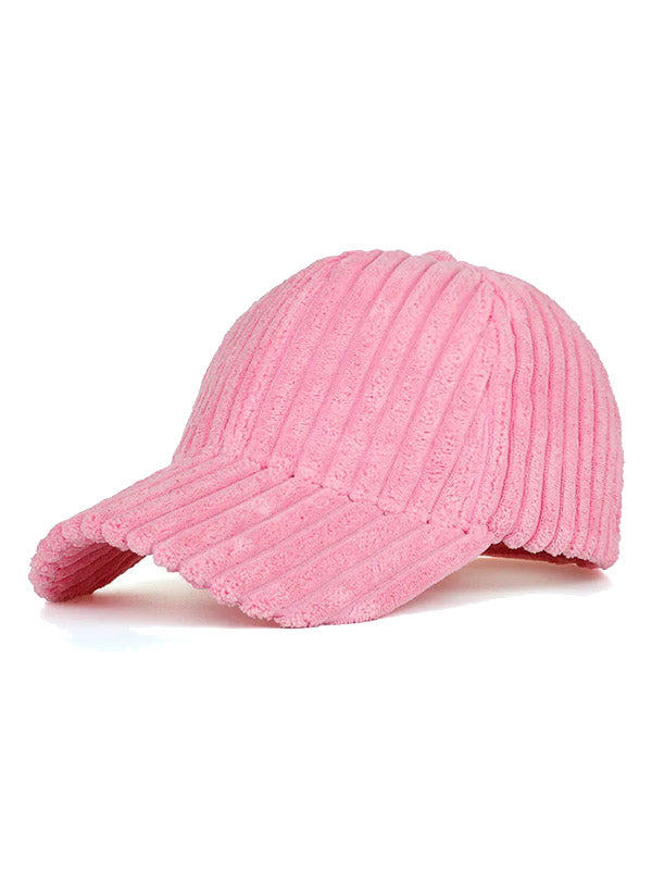 Pink Corduroy Cap