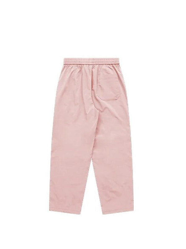 Pink Elastic Waist Parachute Pants With Drawstring Leg Opening 2