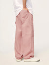 Pink Straight Leg Cargo Pants 4