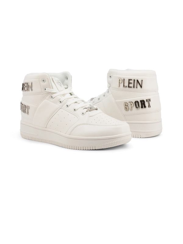 Plein Sport HI Sneakers in White Color 2