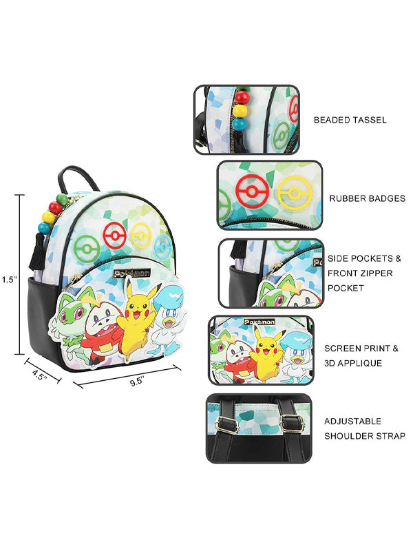 Pokemon Pikachu 3D Applique Mini-Backpack 12