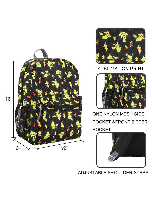 Pokémon Pikachu All Over Print Backpack 8
