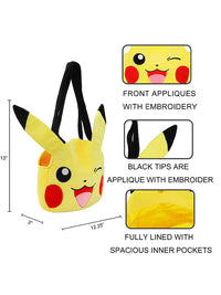 Pokemon Pikachu Plush Tote Bag 9