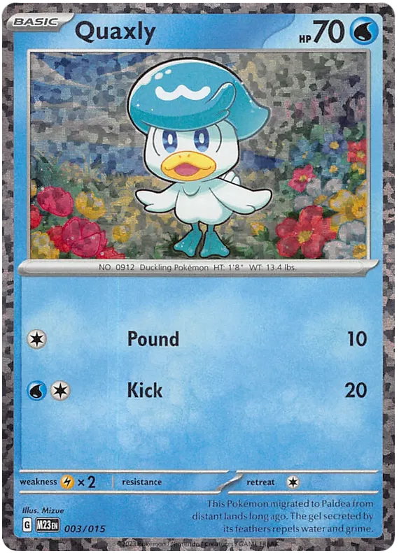 Pokemon Scarlet & Violet McDonald's Match Battle 2023 Quaxly Card