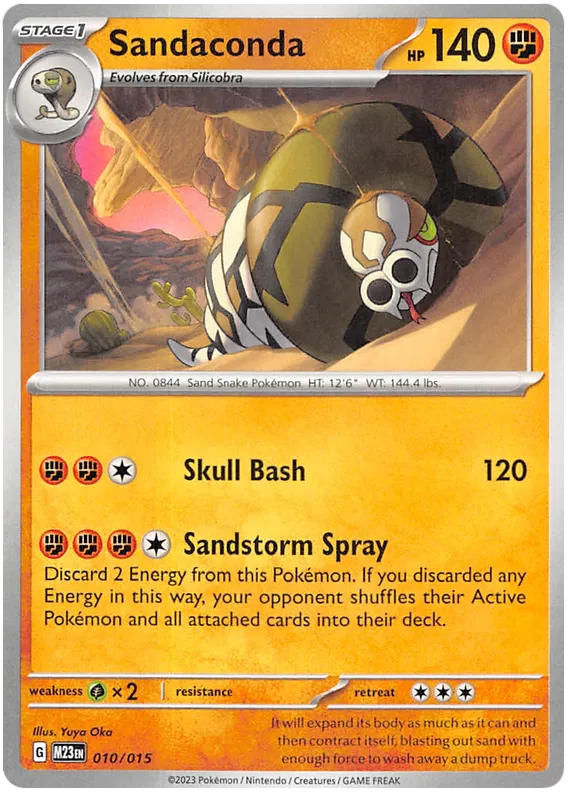 Pokemon Scarlet & Violet McDonald's Match Battle 2023 Sandaconda Card