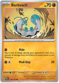 Pokemon Scarlet & Violet Obsidian Flames Barboach Card