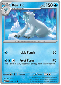 Pokemon Scarlet & Violet Obsidian Flames Beartic Card