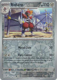 Pokemon Scarlet & Violet Obsidian Flames Bisharp Card reverse