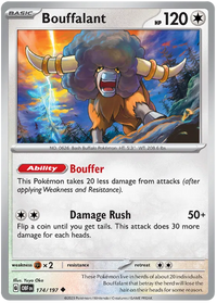 Pokemon Scarlet & Violet Obsidian Flames Bouffalant Card