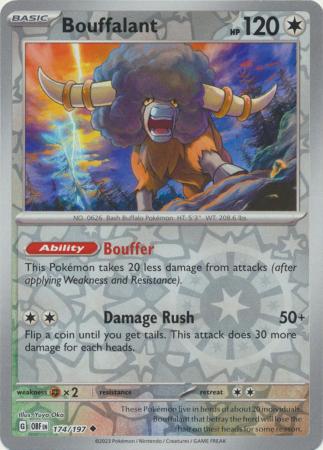 Pokemon Scarlet & Violet Obsidian Flames Bouffalant Card reverse