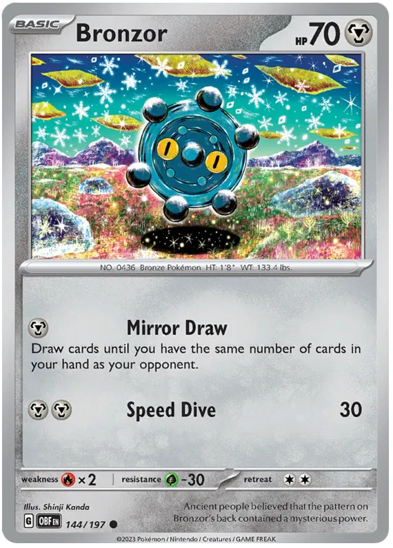 Pokemon Scarlet & Violet Obsidian Flames Bronzor Card