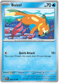 Pokemon Scarlet & Violet Obsidian Flames Buizel Card